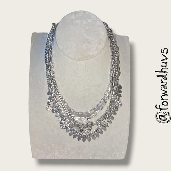Stella & Dot Silver Sutton 5-in-1 Statement Necklace - Picture 3 of 10